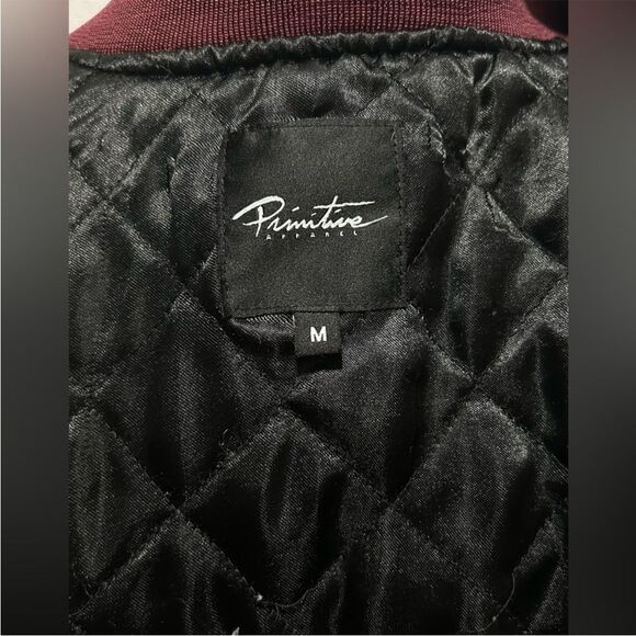 Primitive The Rival Satin Jacket in Burgundy Men Size M - Picture 8 of 8